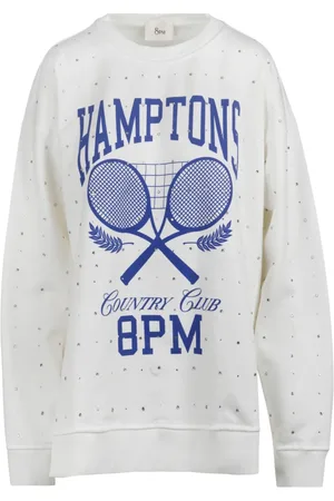 8PM Sweatshirts, female, , Size: M Rhinestone Sweatshirt with Slouchy Shoulders