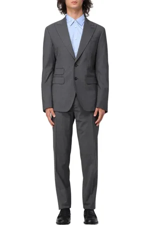 Dsquared2 Single Breasted Suits, male, , Size: M Elegant Grey Wool Suit