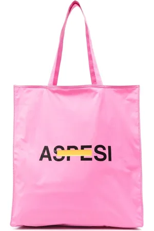 Aspesi Tote Bags, female, , Size: ONE SIZE Logo Print Nylon Tote Bag