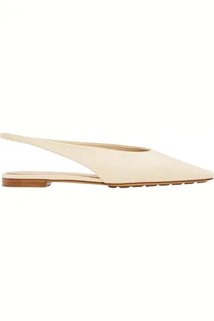 Bottega Veneta Ballerinas, female, , Size: 11 US Ivory Slingback Pumps
