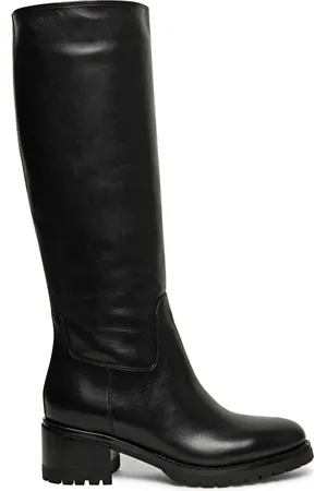 santoni High Boots, female, , Size: 7 1/2 US Elegant Leather Boot