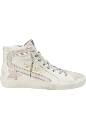 Golden Goose Sneakers, female, , Size: 11 US High Top Suede Pink Star Sneakers