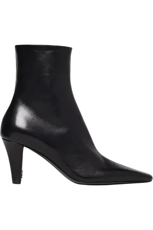 Saint Laurent Heeled Boots, female, , Size: 8 US Leather Heeled Ankle Boots