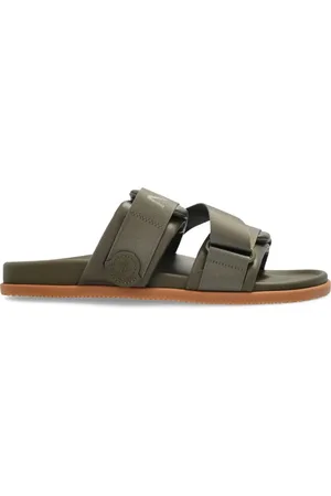 Moncler Sliders, male, , Size: 11 US Lambskin Rubber Sneakers