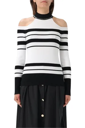 Liu Jo Turtlenecks, female, , Size: S Knit Sweater with Ribbed Detailing