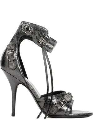 Balenciaga High Heel Sandals, female, , Size: 7 US Metallic Sandals with Stiletto Heels