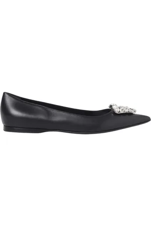 Sergio Rossi Ballerinas, female, , Size: 10 US Crystal Pointed Toe Ballet Flats