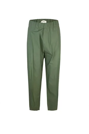 A PAPER KID Straight Trousers, male, , Size: S Loose Fit Cotton Trousers