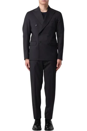 Brian Dales Double Breasted Suits, male, , Size: S Navy Tailored Fit Suit