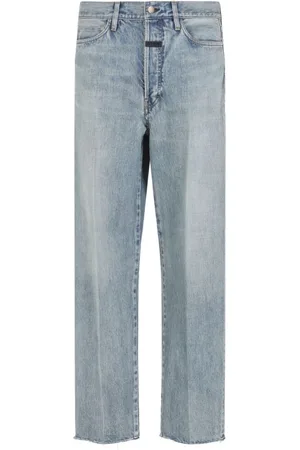 FEAR OF GOD Straight Jeans, male, , Size: W31 Indigo Denim Jeans with Logo