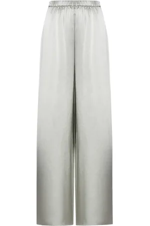 AMEN Wide Trousers, female, , Size: S Grey Wide Leg Trousers Elasticated Waistband