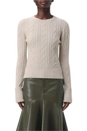 BLUMARINE Cashmere Knitwear, female, , Size: L Butter Hue Cashmere Sweater
