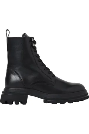 Hogan Lace-up Boots, female, , Size: 5 US Leather LaceUp Ankle Boots