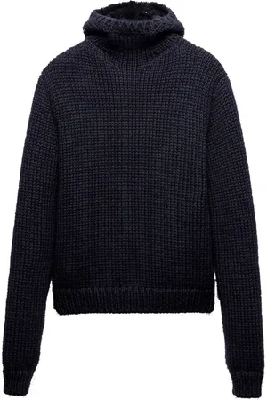 Prada Turtlenecks, male, , Size: L Wool Hooded Sweater Men Italy