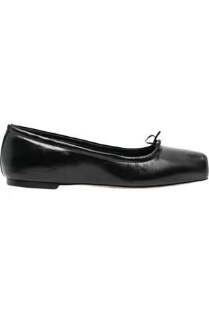 Aeyde Ballerinas, female, , Size: 7 1/2 US Leather Ballet Flats with Bow