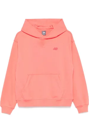 New Balance Hoodies, female, , Size: M Coral Classic Hooded Sweatshirt