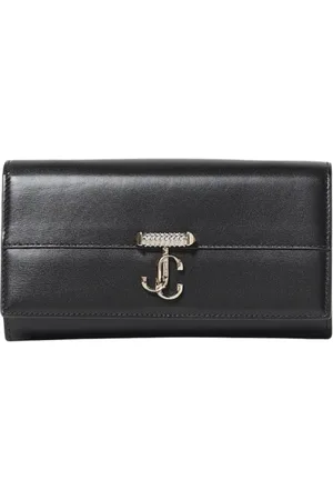 Jimmy Choo Clutches, female, , Size: ONE SIZE CrystalEmbellished Leather Wallet