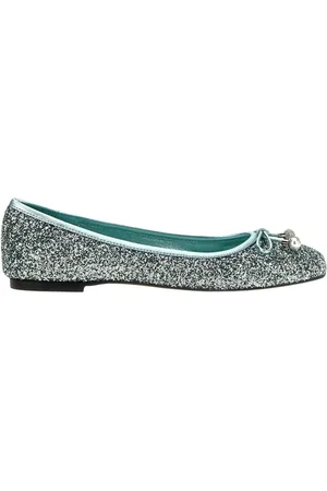 Jimmy Choo Ballerinas, female, , Size: 7 US Glitter Ballerina Flats with Bow Detail