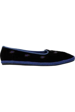 Maliparmi Ballerinas, female, , Size: 11 US Velvet Ballet Flats Embroidered