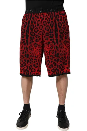Dolce & Gabbana Long Shorts, male, , Size: M Leopard Print Bermuda Shorts