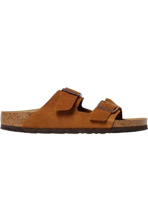 Birkenstock Sliders, male, , Size: 12 US Classic Suede Sandals