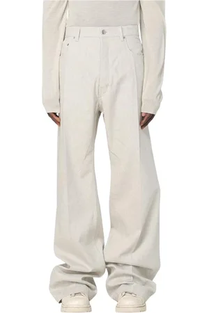 Rick Owens Flared Jeans, male, , Size: W33 Wide Leg Linen Jeans