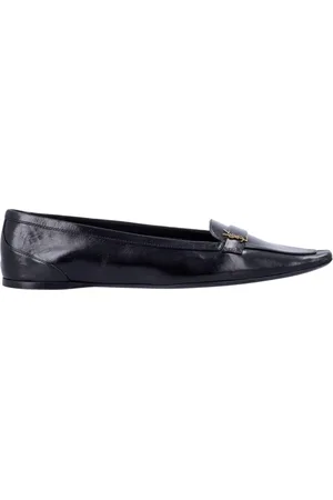 Saint Laurent Loafers, female, , Size: 8 1/2 US Classic Leather Loafers Elegant Style