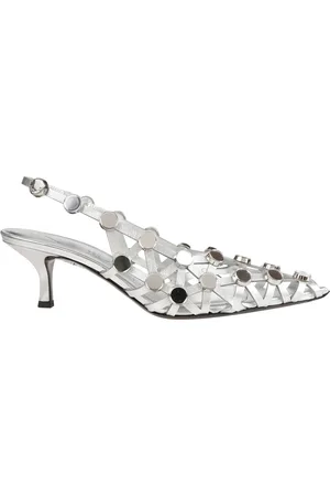 The Attico Pumps, female, , Size: 6 US Grid Pumps with Back Strap and Elastic Heel Band