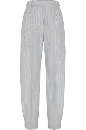 Brunello Cucinelli Straight Trousers, female, , Size: XS Light Pants with Concealed Fastening