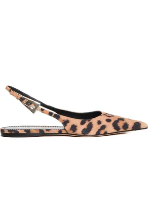 PARIS TEXAS Ballerinas, female, , Size: 6 US Leopard Print Slingback Flats