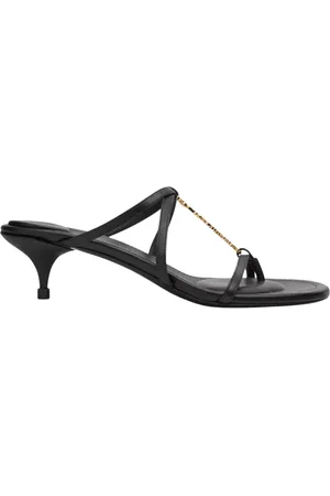 Jacquemus Heeled Mules, female, , Size: 8 US heeled sandals with gold detail