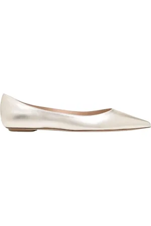 Stuart Weitzman Ballerinas, female, , Size: 6 US Gold Ballet Flats Comfort Style