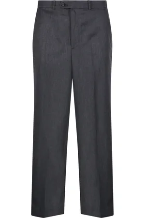 DUNST Suit Trousers, male, , Size: L Grey Melange Semi-Wide Pant