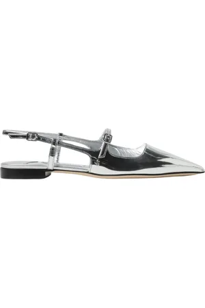 Jimmy Choo Ballerinas, female, , Size: 9 US Silver Slingback Flats