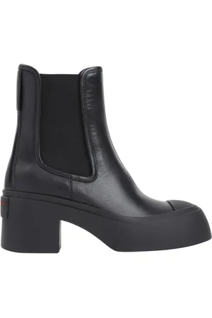 Marni Chelsea Boots, female, , Size: 9 US Leather Block Heel Boots