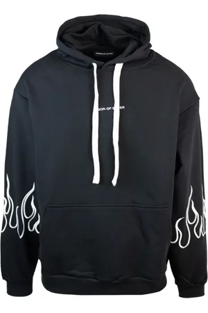 Vision Of Super Hoodies, male, , Size: L Sweater with Hood and Flames