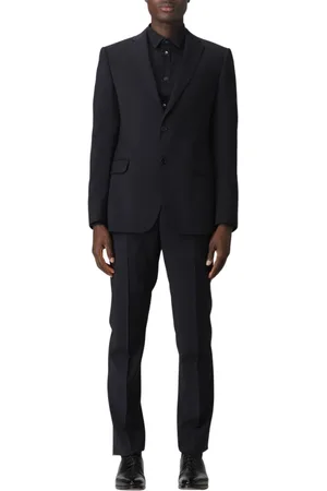 Emporio Armani Single Breasted Suits, male, , Size: 5XL Navy Wool Two-Piece Suit