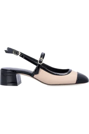 Stuart Weitzman Pumps, female, , Size: 9 US Two-tone Patent Leather Mary Jane Slingbacks