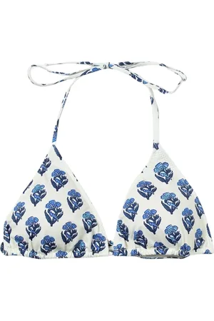 MC2 SAINT BARTH Bikinis, female, , Size: S White Floral Bikini Top