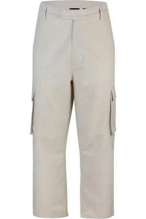 Daily paper Straight Trousers, male, , Size: L Cargo Linen Trousers Relaxed Fit