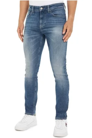 Tommy Hilfiger Slim-fit Jeans, male, , Size: W30 L32 Slim Fit Cotton-Blend Jeans with Visible Logo
