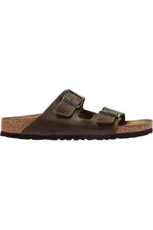 Birkenstock Sliders, male, , Size: 7 US Oiled Leather Sandals for Men