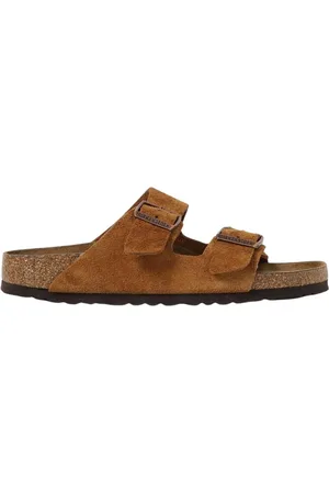 Birkenstock Sliders, male, , Size: 8 US Classic Suede Sandals