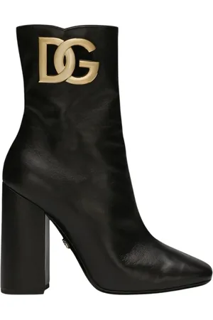 Dolce & Gabbana Heeled Boots, female, , Size: 6 1/2 US Leather High Heel Ankle Boots