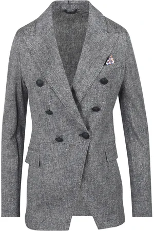 Circolo Blazers, female, , Size: M Double-breasted cotton blazer