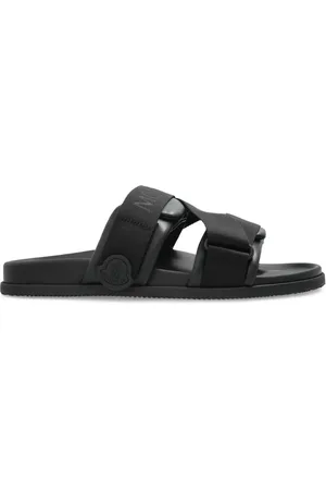 Moncler Sliders, male, , Size: 12 US Lambskin Rubber Sneakers
