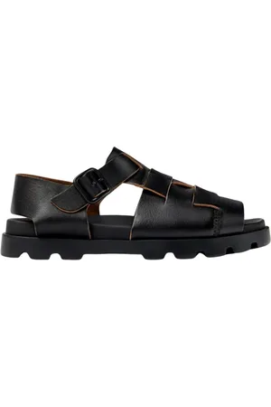 Camper Flat Sandals, male, , Size: 10 US Leather Sandal with Buckle