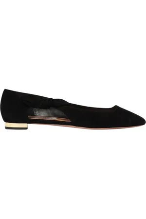 Aquazzura Ballerinas, female, , Size: 8 US Suede Cutout Ballet Flats