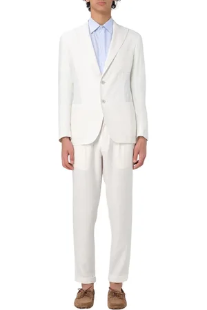 ELEVENTY Single Breasted Suits, male, , Size: M Elegant Linen Suit Jacket