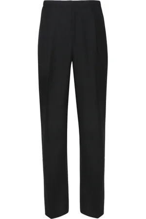 Fendi Straight Trousers, male, , Size: XL Wool Trousers with Elastic Waist
